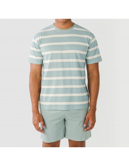 Pijama curto algodão homem Raya Arellano verde água pijamas-curtos-homem