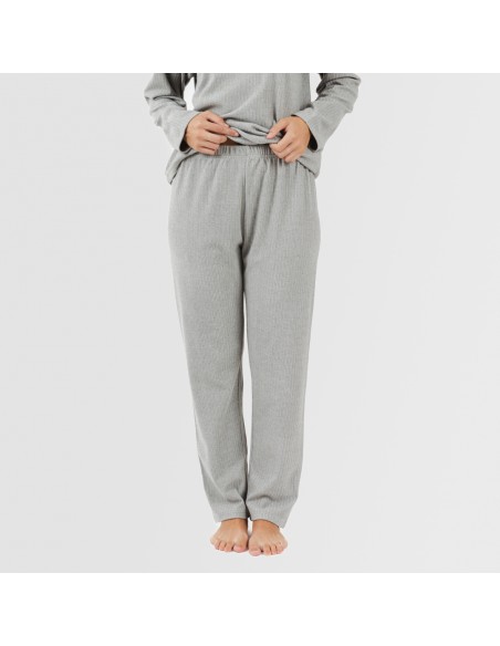Pijama canelado Raya ancha roupa-para-estar-por-casa