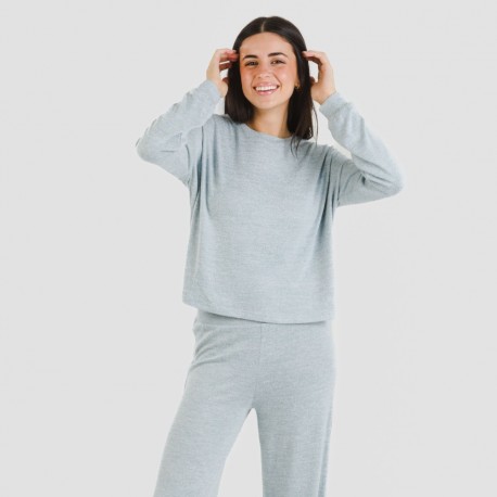 Pijama angorina liso roupa-para-estar-por-casa