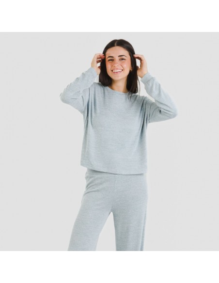 Pijama angorina liso roupa-para-estar-por-casa