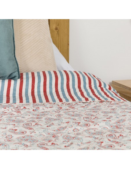 Colcha bouti Campiña azul indigo colchas-bouti