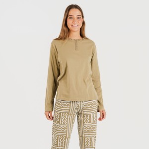 Pijama algodão Vinuesa arena 2