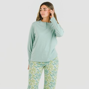 Pijama algodão Zafra verde... 2