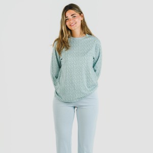 Pijama algodão Cris azul... 2