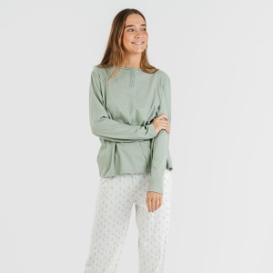 Pijama algodão Varga verde
