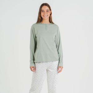 Pijama algodão Varga verde 2
