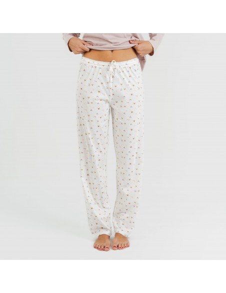 Pijama algodão Isita malva pijamas-compridos-de-mulher