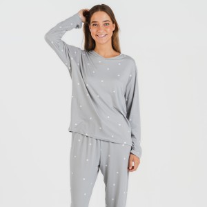 Pijama mulher soft Choer cinza