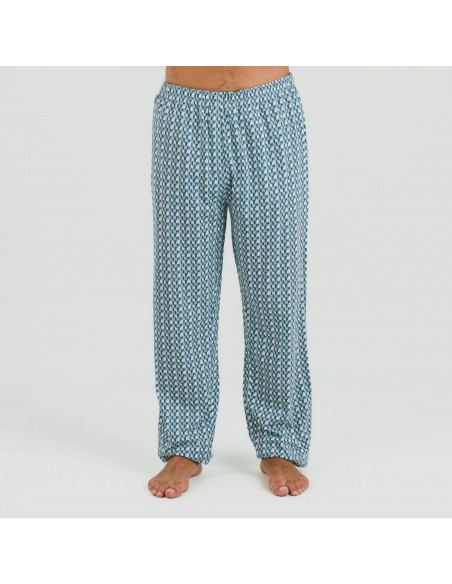 Pijama algodão homem Draft verde menta pijamas-compridos-homem