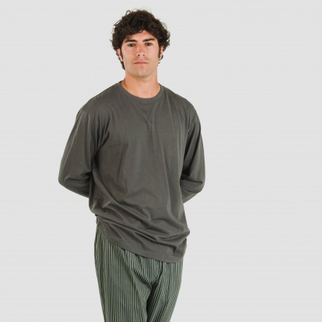 Pijama algodão homem Raya Derek verde escuro pijamas-compridos-homem