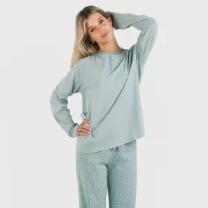 Pijama algodão Anita azul...