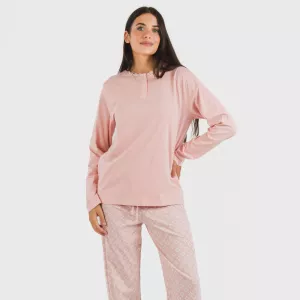 Pijama algodão Checo rosa 2