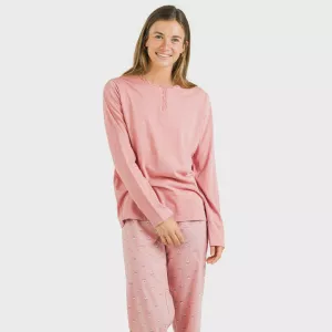 Pijama algodão Santi rosa 2