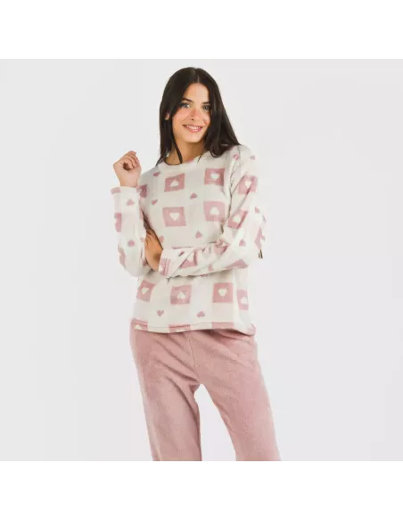 Pijama coral Aurora rosa pijama-inverno-mulher