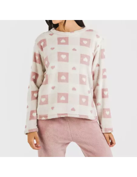 Pijama coral Aurora rosa pijama-inverno-mulher