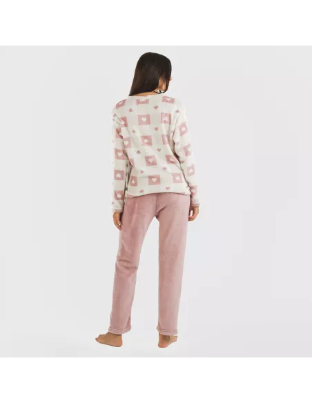 Pijama coral Aurora rosa pijama-inverno-mulher