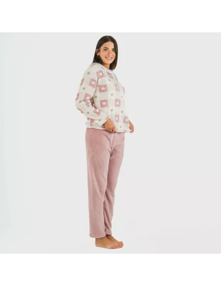 Pijama coral Aurora rosa pijama-inverno-mulher