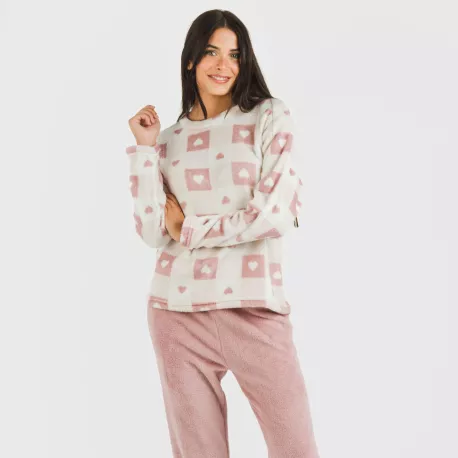 Pijama coral Aurora rosa pijama-inverno-mulher