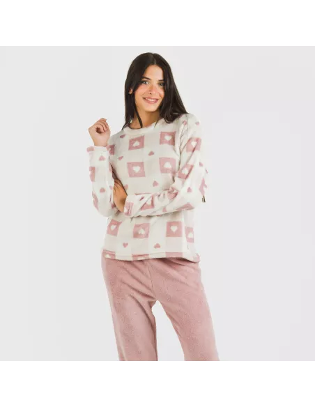 Pijama coral Aurora rosa pijama-inverno-mulher