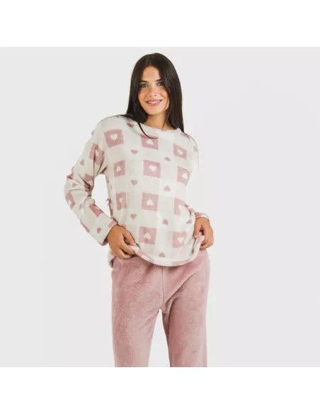 Pijama coral Aurora rosa pijama-inverno-mulher