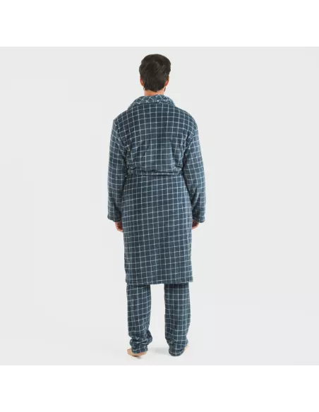 Roupão coral homem Cuadro Pruden  azul azafata roupoes-e-robes-homem
