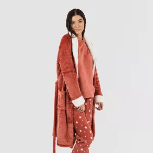 Roupão veludo sherpa liso 2