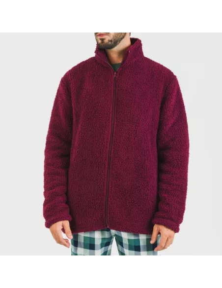 Casaco sherpa homem lisa roupa-para-estar-por-casa