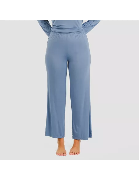 Pijama comprido viscosa mulher liso pijamas-compridos-de-mulher