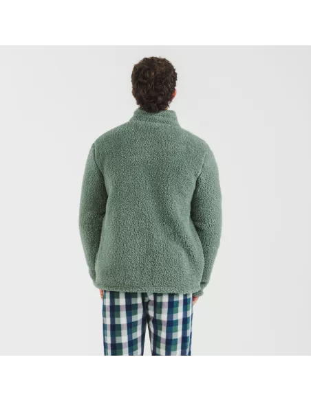 Casaco sherpa homem lisa roupa-para-estar-por-casa