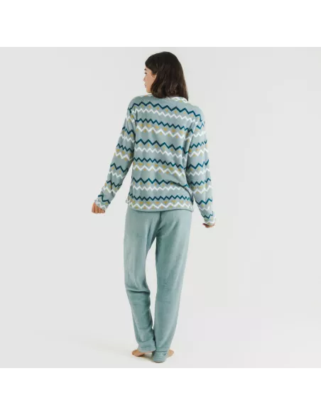 Pijama coral Beraun água marinha pijama-inverno-mulher