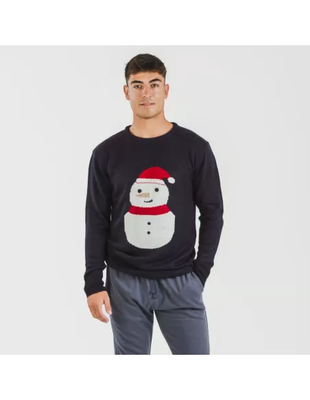 Camisola Jersey homem Snowy azul marinho jersey