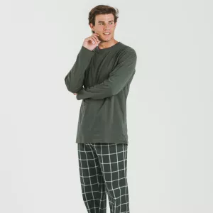 Pijama homem flanela Cuadro... 2