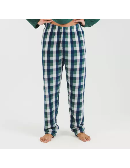 Pijama coral homem Cuadro Ferni  verde pijamas-compridos-homem
