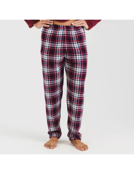 Pijama coral homem Cuadro Dido bordeaux pijamas-compridos-homem