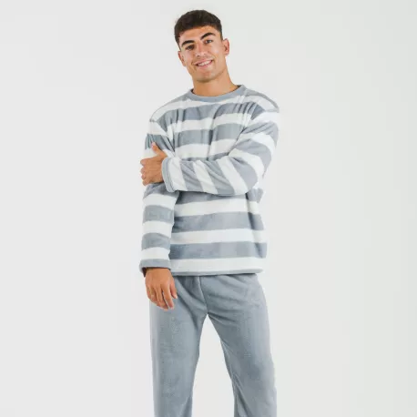 Pijama coral homem Raya Vinia azul indigo pijamas-compridos-homem
