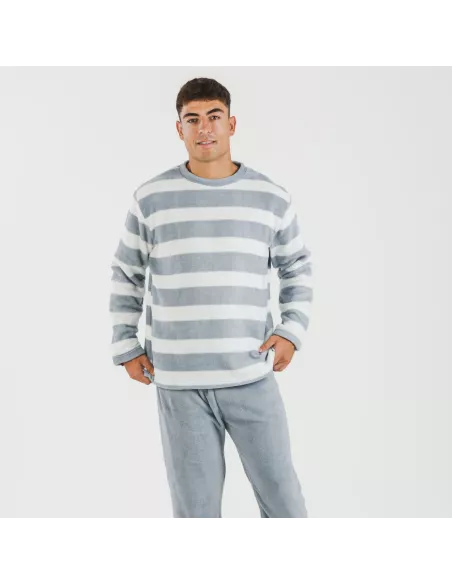 Pijama coral homem Raya Vinia azul indigo pijamas-compridos-homem