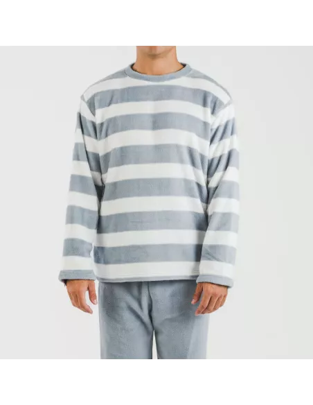 Pijama coral homem Raya Vinia azul indigo pijamas-compridos-homem