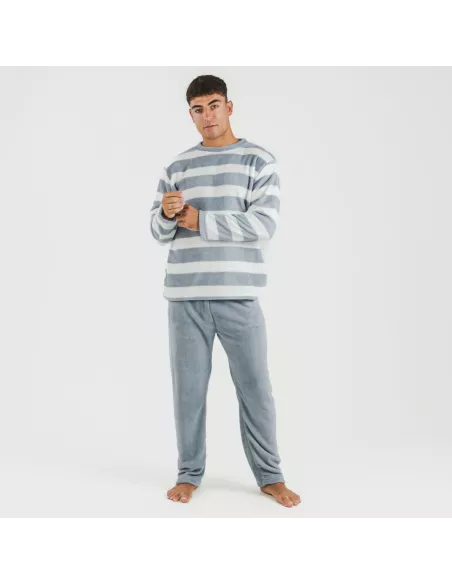 Pijama coral homem Raya Vinia azul indigo pijamas-compridos-homem