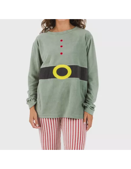 Pijama polar Leto verde tiffany pijama-inverno-mulher