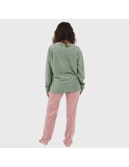 Pijama polar Leto verde tiffany pijama-inverno-mulher