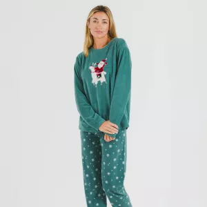 Pijama polar Elf verde francês 2