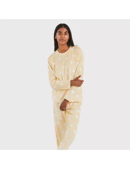 Pijama veludo Dula vainilla pijama-inverno-mulher