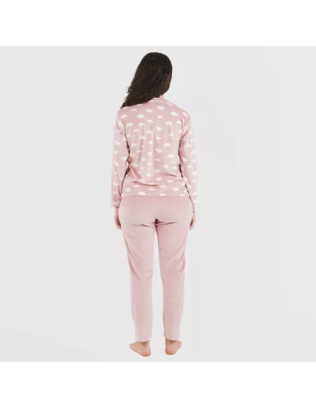 Pijama veludo Nubecita rosa palo pijama-inverno-mulher