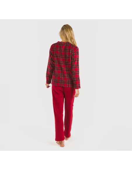 Pijama coral Nicolas vermelho pijama-inverno-mulher