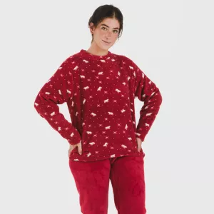 Pijama coral Cody bordeaux 2
