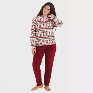 Pijama coral Joshie bordeaux 2