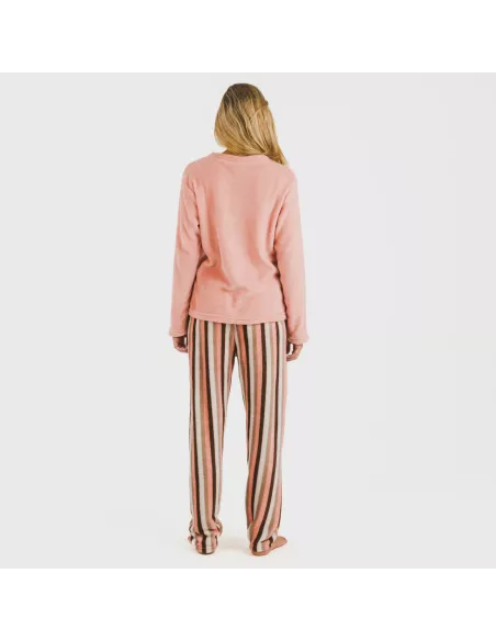 Pijama coral Raya Norma pêssego pijama-inverno-mulher