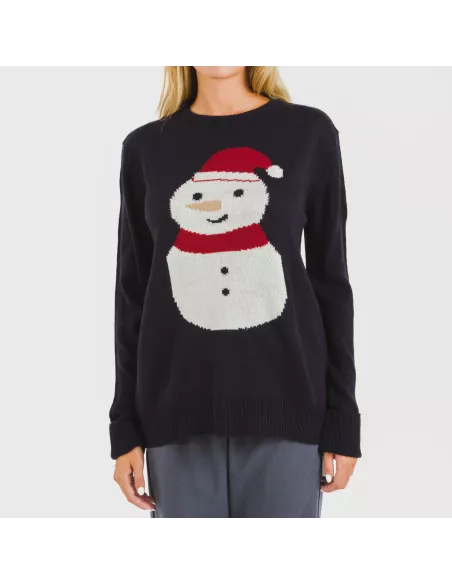Camisola Jersey mulher Snowy azul marinho jersey