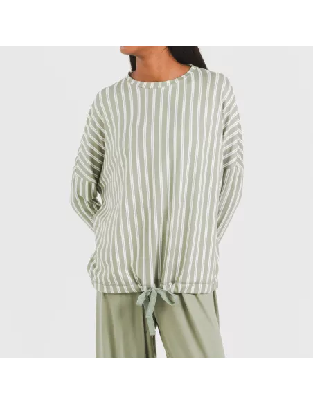 Pijama comprido Secret mulher Raya Marsella verde caça pijamas-compridos-de-mulher