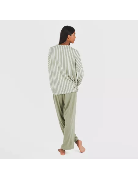 Pijama comprido Secret mulher Raya Marsella verde caça pijamas-compridos-de-mulher